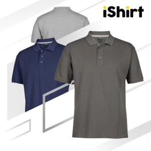 MENS POLO SHIRT 100% COTTON PIQUE POLO PLAIN COLOUR SHIRT BASIC POLO TOP - Picture 1 of 7