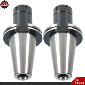 2 Pack CAT50-ER32 COLLET CHUCK 4" 100mm Gage Length Tool Holder Set 0.0001" New - Picture 1 of 9