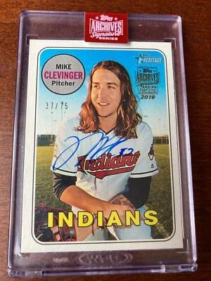 2019 Topps Archives Mike Clevinger Auto 37/75 Autograph - Image 1 of 2
