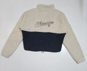 Mitchell And Ness Cozy Half Zip Pullover Chicago Bulls Sweater Women's Medium - Picture 1 of 8