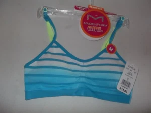 GIRLS - BRA - BLUE STRIPE - SIZE MEDIUM     (AC-27-388x3) - Picture 1 of 3