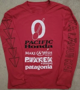 Ka Lahui Kai Outrigger Canoe Club Patagonia Active T-Shirt Red s hawaii - Picture 1 of 3