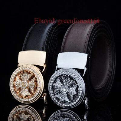 GREENFOREST168 Herren Gürtel Automatik Schnalle Herrengürtel Ratchet Jeans mehrere Farben