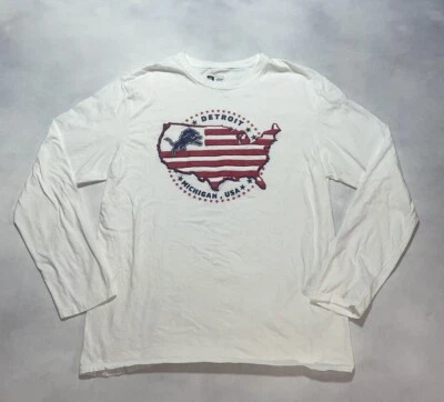 Camiseta gráfica de manga larga del equipo Detroit Lions NFL talla grande Michigan Foto 1 de 4
