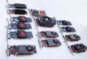 Lot of 14 ATI Radeon AMD HP Dell PCI Graphic Cards C264 C090 B276 HD 3650 6770  - Picture 1 of 6