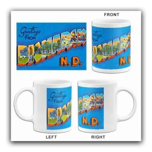 Greetings From Bismarck, North Dakota - 1930's - Postcard Mug - Picture 1 of 3