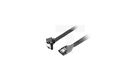 SATA DATA III (6GB / s) 0.5m cable with metal clips, angled, black LANBER /T2UK