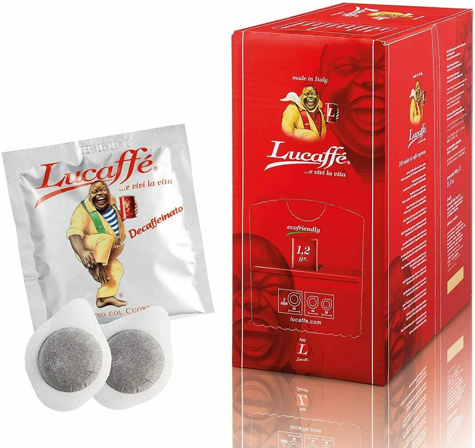 150 CIALDE LUCAFFÈ DECAFFEINATO LUCAFFE' Dek Deca ESE 44mm Caffè 100% Arabica