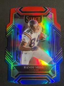 Randy Moss 2021 Select Club Level Die Cut Red Blue Prizm Vikings 237 PWE - Picture 1 of 5
