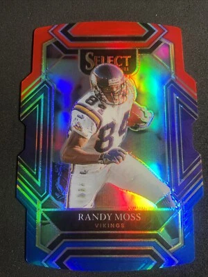 Randy Moss 2021 Select Club Level Die Cut Red Blue Prizm Vikings 237 PWE - Image 1 of 4