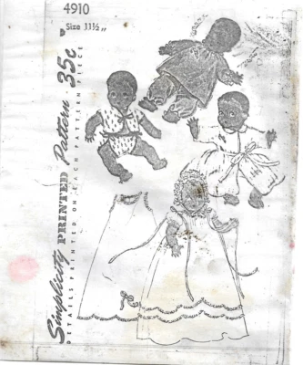 11 1/2" Betsy Wetsy Doll Clothes Pattern-Layette- 1950s - Image 1 of 4