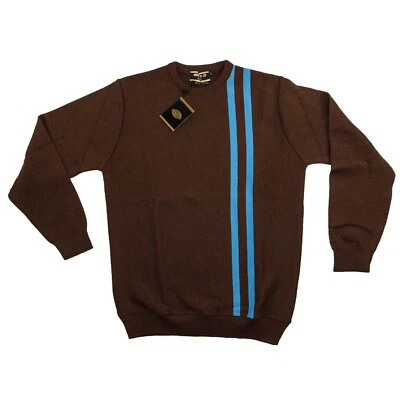 Suéter de Lana MERC Racer Pull-Over Cuello Redondo Para Hombre Hecho en Reino Unido 2003 Talla: 42 Marrón Foto 1 de 4