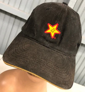Carl's Jr Fast Food Star Logo Beat Up Discolored Strapback Baseball Cap Hat - Picture 1 of 5