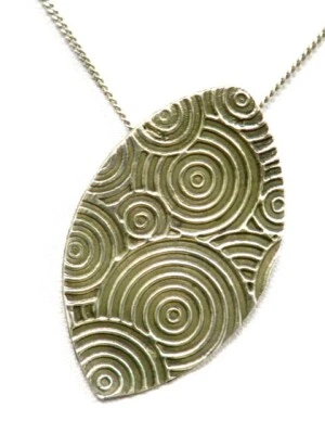 Geometrische Anhänger massiv Silber aus dem 1950er Jahre - Bild 1 von 2