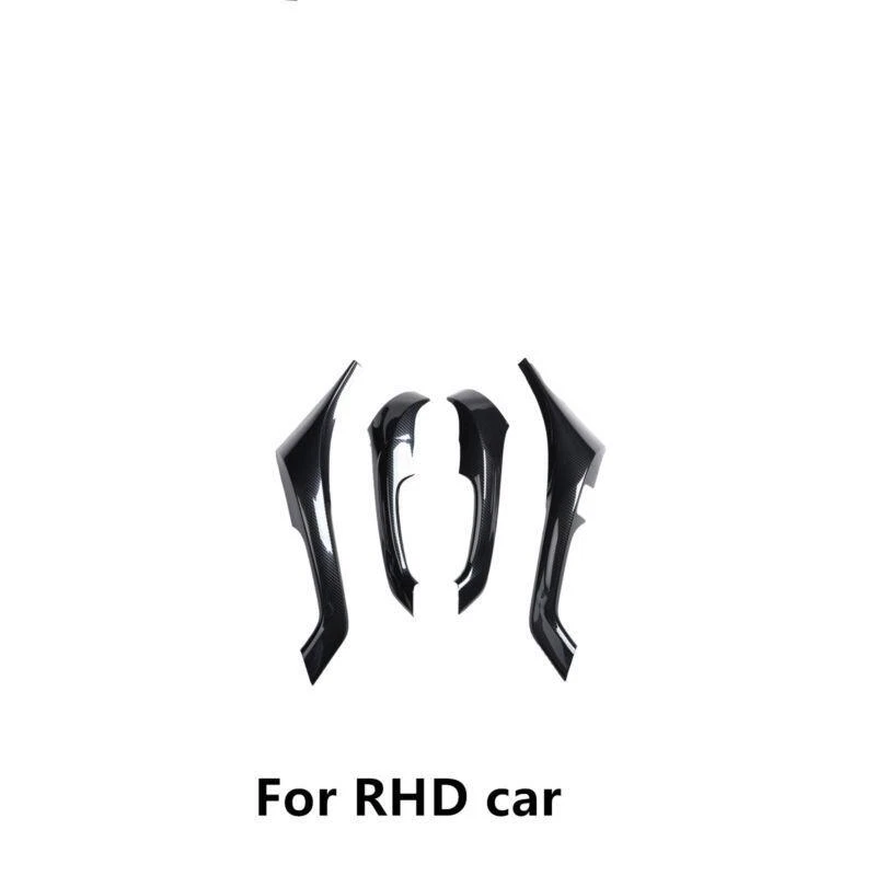 For Acura TSX 2009-2014 4Pcs RHD Carbon Fiber Interior Door Armrest Cover Trim - Imagem 1 de 1