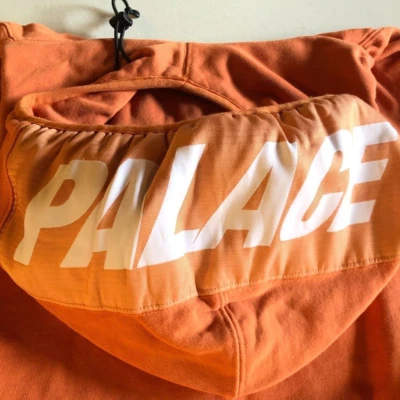 Palace Giant Etiqueta Tejida Capucha Naranja Primavera '22 Talla XL Sudadera con Capucha Sudadera con Capucha Foto 1 de 4