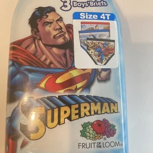 VINTAGE SUPERMAN BOYS BRIEFS FRUIT Of LOOM Size 4T - Picture 1 of 4