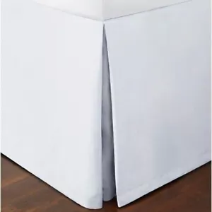 Hudson Park Collection Italian Tivoli 600 TC King Sateen Bedskirt In White $180 - Picture 1 of 3