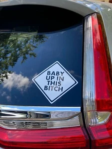 Baby up this b1tch Vinyl Decal Sticker Car Window Bumper Funny - Picture 1 of 3