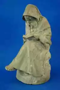 Sculpture Limestone Capuchin friar monk priest XIX 1800 19.th FRANCE Burgundy - Picture 1 of 24