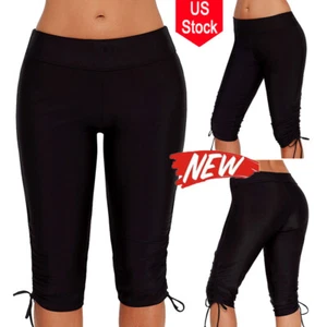 Women Shorts Bikini Bottom Rash Guard Capris Quick Dry Pants Swimming Trunks New - Picture 1 of 18