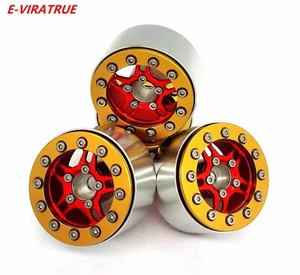 E-VIRATRUE 1.9''Aluminum Bead Lock Wheel For TRX4/TRX6 Red 4pcs - Picture 1 of 27