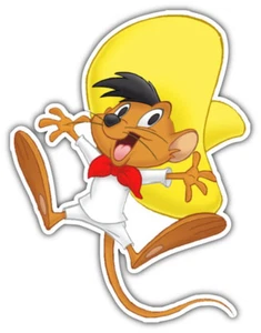 Speedy Gonzales Jump Cartoon Car Bumper Sticker Decal - 3'' or 5'' - Picture 1 of 1