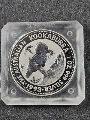 🌟 1993 $1 Australia Perth Mint 1 oz .999 Silver Kookaburra Australian Coin UNC - Image 1 of 3