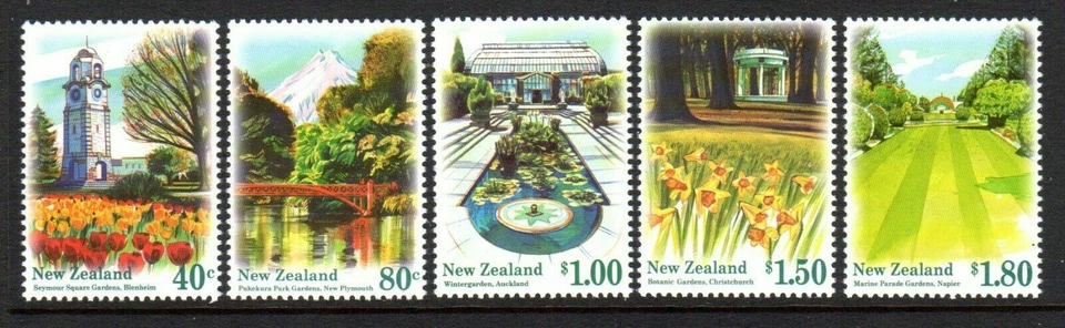 MINT 1996 NEW ZEALAND NZ GARDENS  STAMP SET OF 5 - Image 1 of 1
