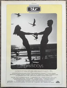 BLUR - GIRLS & BOYS / TOUR DATES 1994 Full page UK magazine ad - Picture 1 of 1