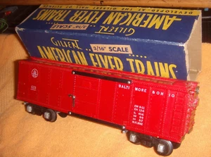 American Flyer Spur S #633 B&O Baltimore & Ohio rot TOP ZUSTAND BOX HAT GEBRAUCHSSPUREN - Bild 1 von 2