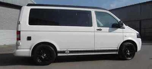 VW Transporter Graphics Side Stripes Decals Both Sides SWB Camper - Picture 1 of 4