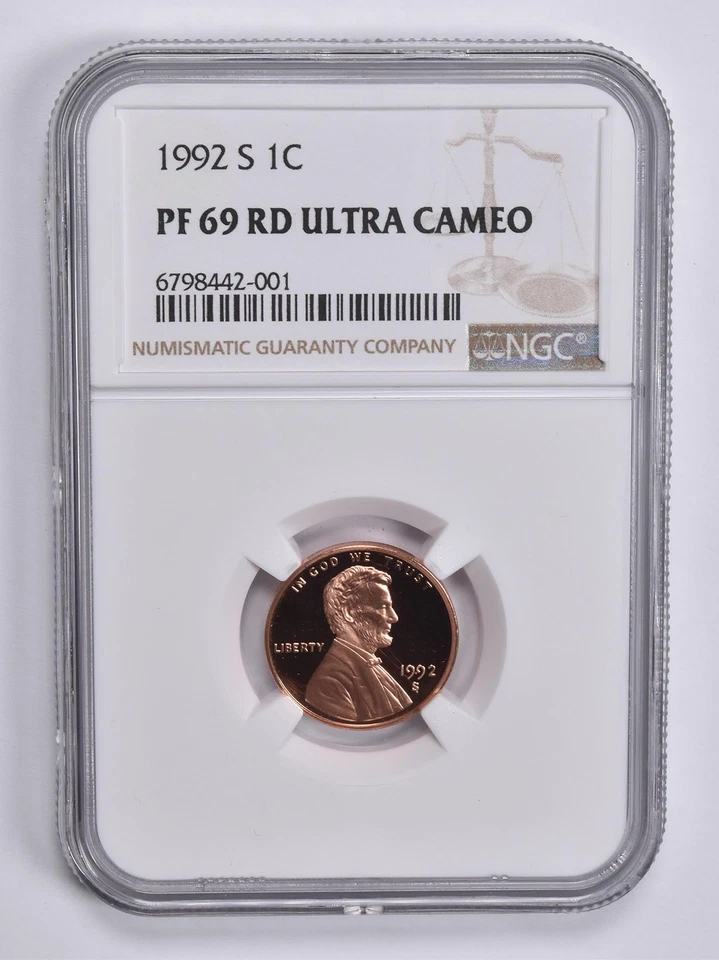 PF69 RD UCam 1992-S Lincoln Memorial Cent 1c NGC Brown Lbl *8676 - Image 1 of 4