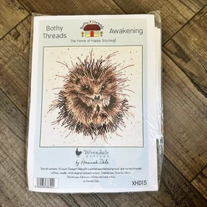 Bothy Threads Kit punto croce contato risveglio riccio Wrendale Hannah Dale - Foto 1 di 3