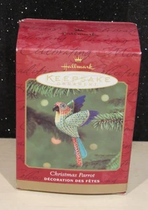 Adorno Hallmark 2001 Navidad Loro Mosaico Look Pájaro Precioso Como Nuevo en Caja - Imagen 1 de 4