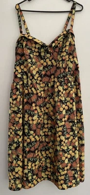 City Chic Dress Leilani 3D Lemon Floral Lined Fun Fit & Flare Women Size Large - image 1 of 4