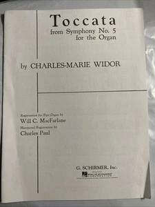 CHARLES-MARIE WIDOR: TOCCATA Sheet Music~Toccata No. 5 VG - Picture 1 of 3