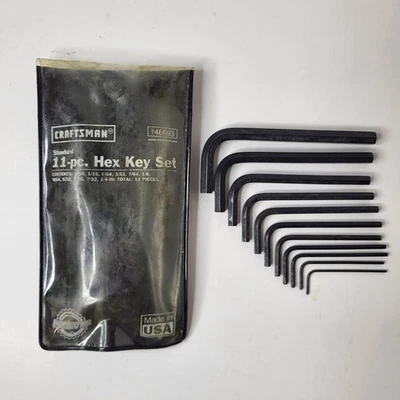 Craftsman Standard 11 Piece Hex Key Set - Image 1 of 3