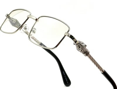 Clear Sunglasses Silver Frame Men Hip Hop Classic Eye Wear Style - Image 1 of 4