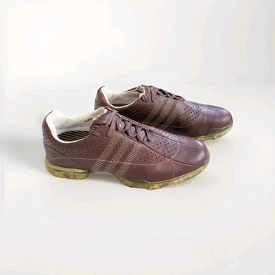 Zapatos de golf Adidas Adipure 2.0 de cuero marrón para hombre talla 10 Foto 1 de 4