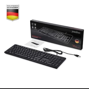 Perixx PERIBOARD317 Wired Backlit USB Keyboard Big Print Letter with White Ill - Picture 1 of 7