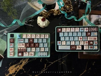 Prebuilt Blockboy Split65 Mint Black Ergonomic Mechanical Customized Keyboard - Image 1 of 4