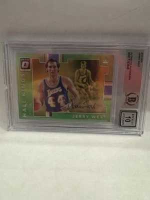 2017-18 Donruss Optic - Hall Kings 莱姆绿 #12 杰里·韦斯特亲笔签名 # 15/149 — 第 1/4 张图片