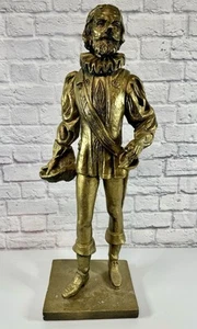 "Estatua dorada vintage 1967 Cyrano de Bergerac 33"" ¡MUY PESADA! Austin Productions - Imagen 1 de 13