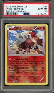Pop 18 - Reverse Holo - PSA 10 Entei #14 Pokemon XY Ancient Origins - Picture 1 of 3