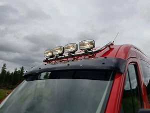 Roof Bar + Spots + LEDs To Fit Ford Transit MK9 2021+ Front Medium High Van Tube - Picture 1 of 12