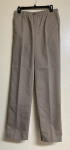 Boys Khaki Pants Lands' End Size US 18 Tan Uniform Adjustable Elastic Waist Pant - Picture 1 of 19