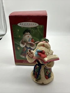 Hallmark Toy Shop Serenade 2000 Keepsake Ornament Quilt Santa Birds of a feather - Picture 1 of 9