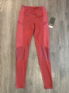 5.11 Tactical Abby Tight Leggings Pants Workout Maroon Deep Red SZ 0 NWT - Picture 1 of 2