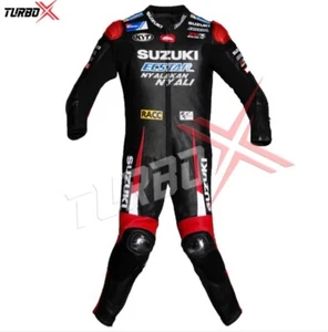 SUZUKI ECSTAR GXSR MENS MOTORCYCLE BIKER 1 PIECE MOTORBIKE RACING LEATHER SUIT - Picture 1 of 5
